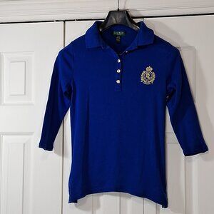 Lauren Ralph Lauren polo sweater with gold embroidered logo